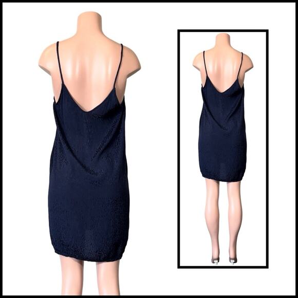 Nation LTD Penelope V Back Slip Dress in Ink $179 - Picture 8 of 12